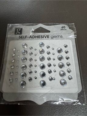Studio Clear Self-Adhesive Decorative Gems - Silver Tone